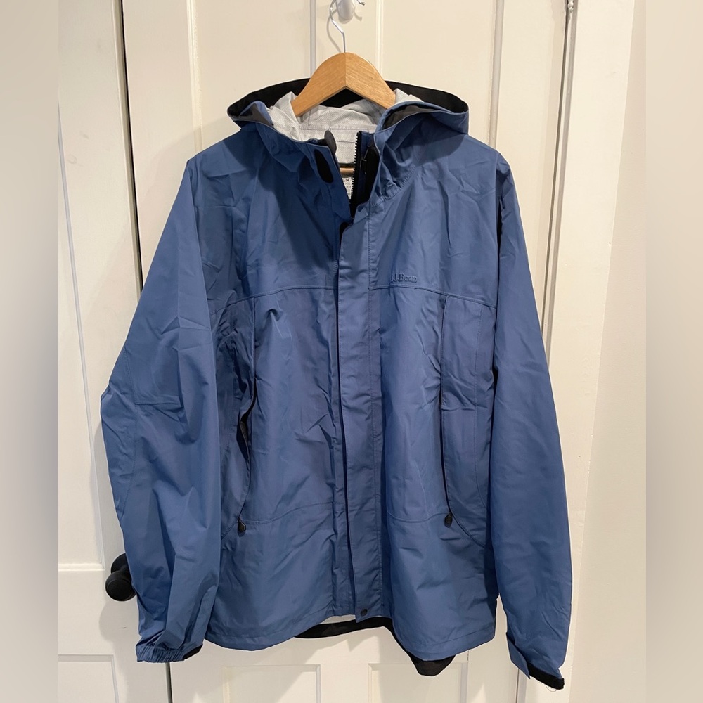 🌵Men’s LL Bean Blue Rain Jacket Size XL NEW